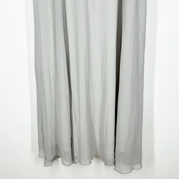 NWT Birdy Grey Gwennie Dove Gray Chiffon Dress Women’s Size Large - Picture 6 of 15